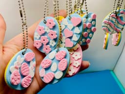 Easter Egg 8 Key Chain Assortment 3d model