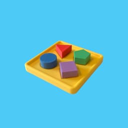Shape Sorting Toy Fridge Magnet 3d model