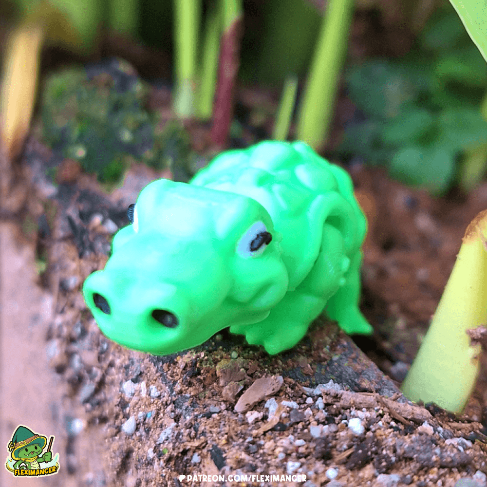 Crocodile | Flexi print-in-place + Keychain | Multicolor 3d model