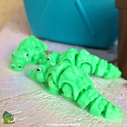 Crocodile | Flexi print-in-place + Keychain | Multicolor 3d model