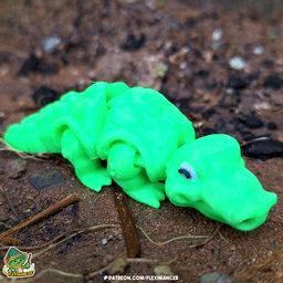 Crocodile | Flexi print-in-place + Keychain | Multicolor 3d model