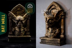 Bat Wall ~ Gothic Wall Plaque (Pre Supported) 3d model