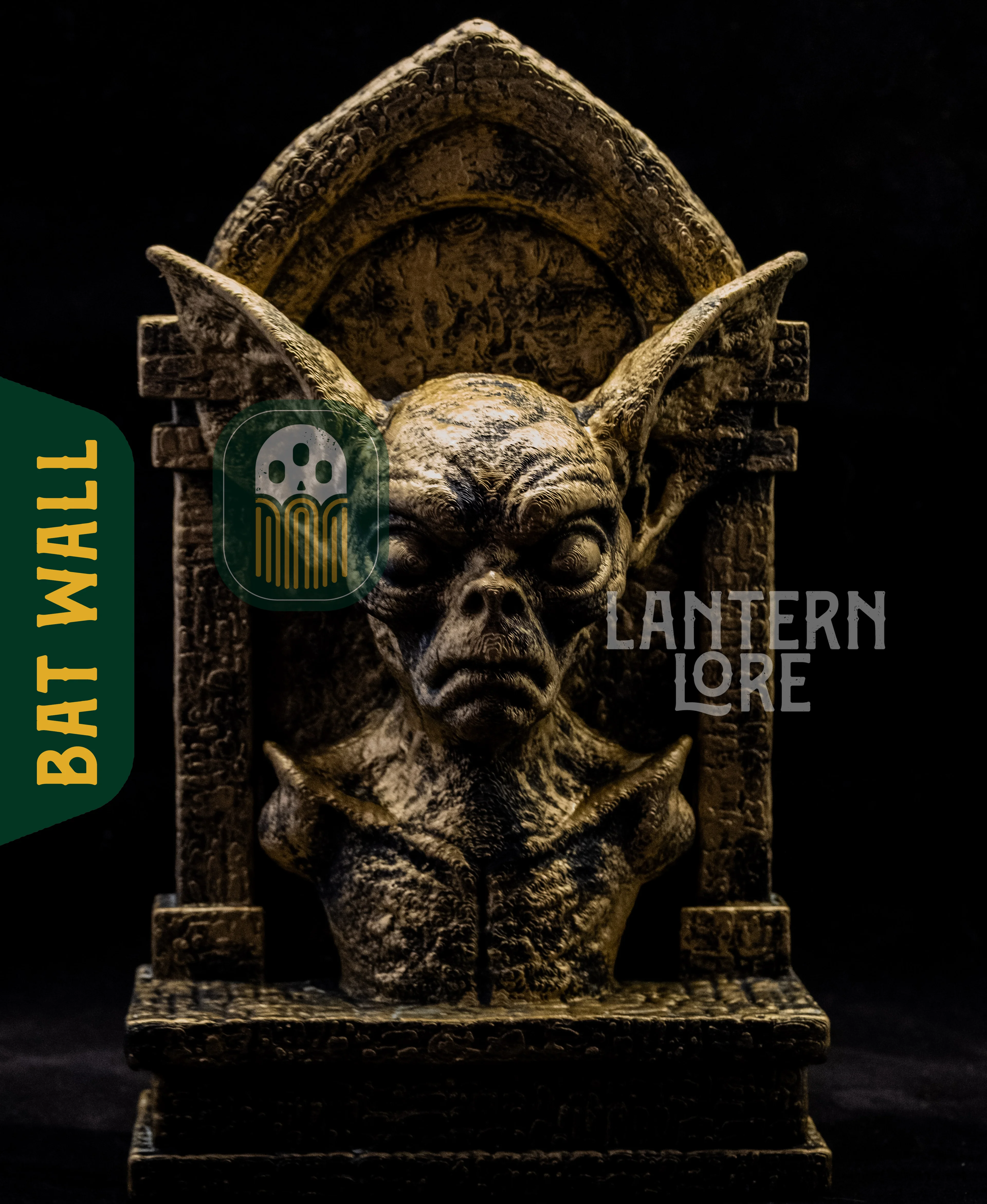 Bat Wall ~ Gothic Wall Plaque (Pre Supported) 3d model
