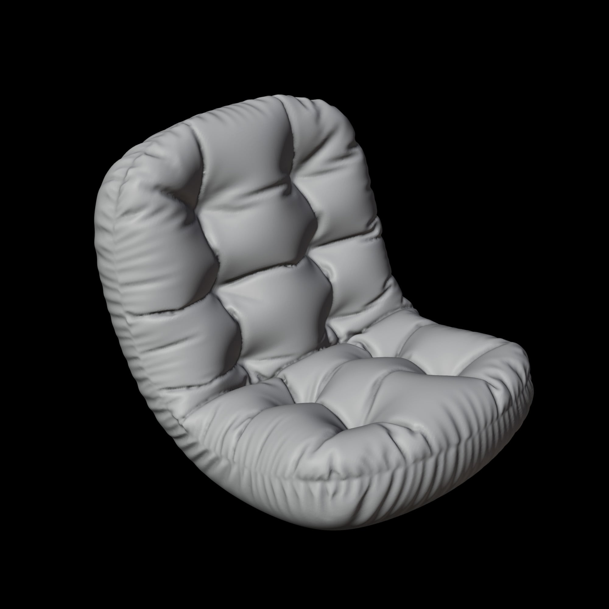 Puffy Lounge Couch 3d model