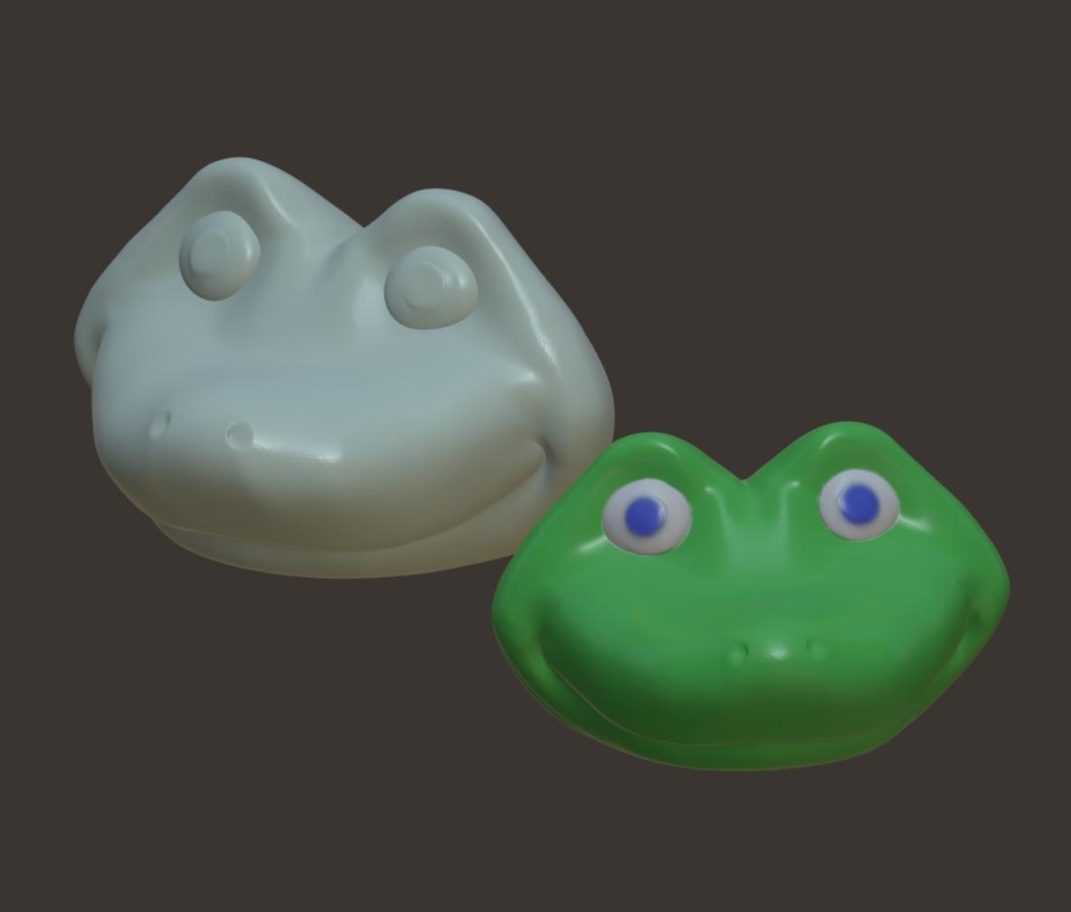 Friendly Frog Face 3d model