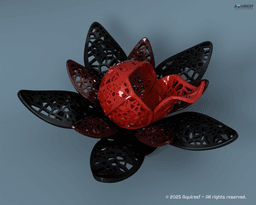 Betta Fish Flower Cave | Unique Fish Tank Design Playground | Functional Aquarium Voronoi Decoration 3d model