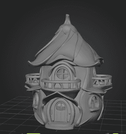Colorful Fantasy Fairy House - STL File 3D Printable 3d model