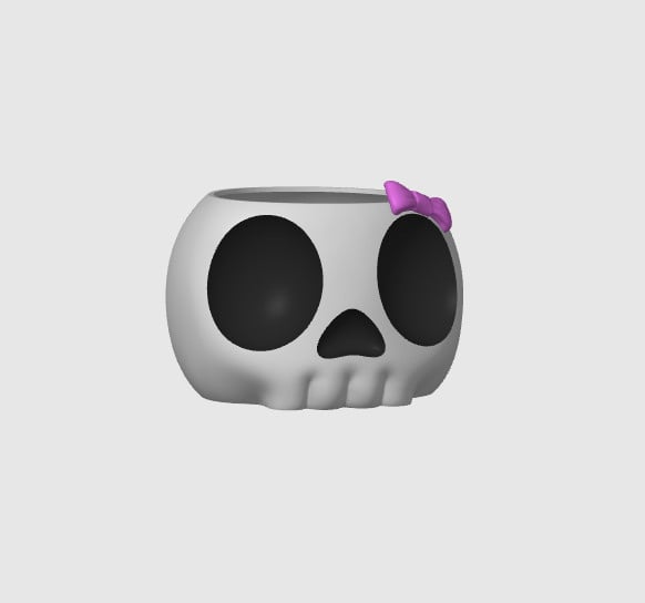 Skull Bin 3d model