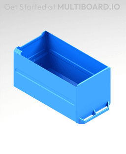 2x2x3.5 LU - Magnetic - Simple Multibin Drawer 3d model