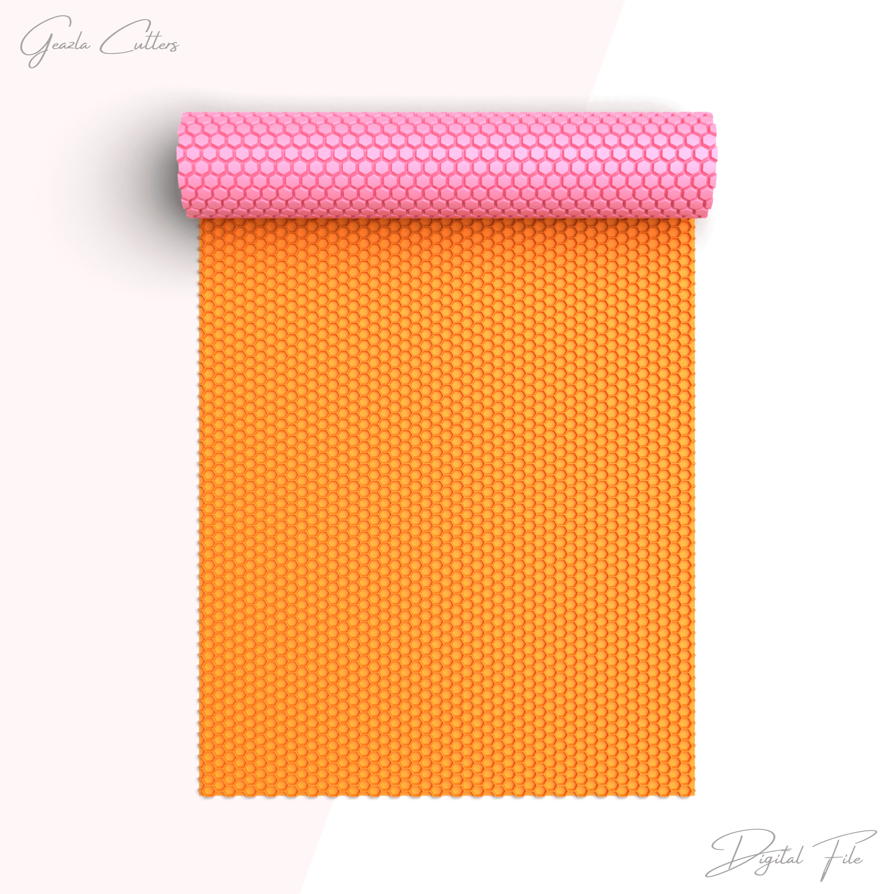 Honeycomb Texture Roller For Polymer Clay, Honeycomb Clay Texture Rolling Pin, Clay Tool, No: 1441 3d model