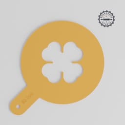 Clover Art Stencil, 5 Size Set, Compatible with Edible Toppings & Paint, Luck Plant Decor for Latte & Painting PRODUCT_1376 3d model