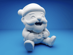 Laughing Santa Clay Style – Cute Christmas 3D Printable Figure 3d model