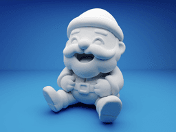 Laughing Santa Clay Style – Cute Christmas 3D Printable Figure 3d model