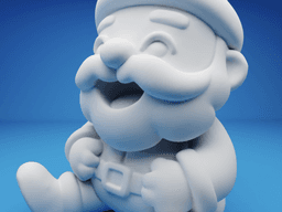 Laughing Santa Clay Style – Cute Christmas 3D Printable Figure 3d model