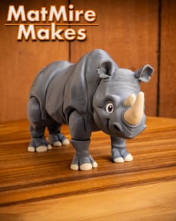 Rhinoceros - Articulated Figure 3d model