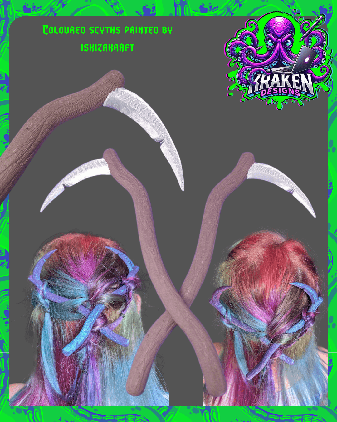 Scyth Hair Pin 3d model