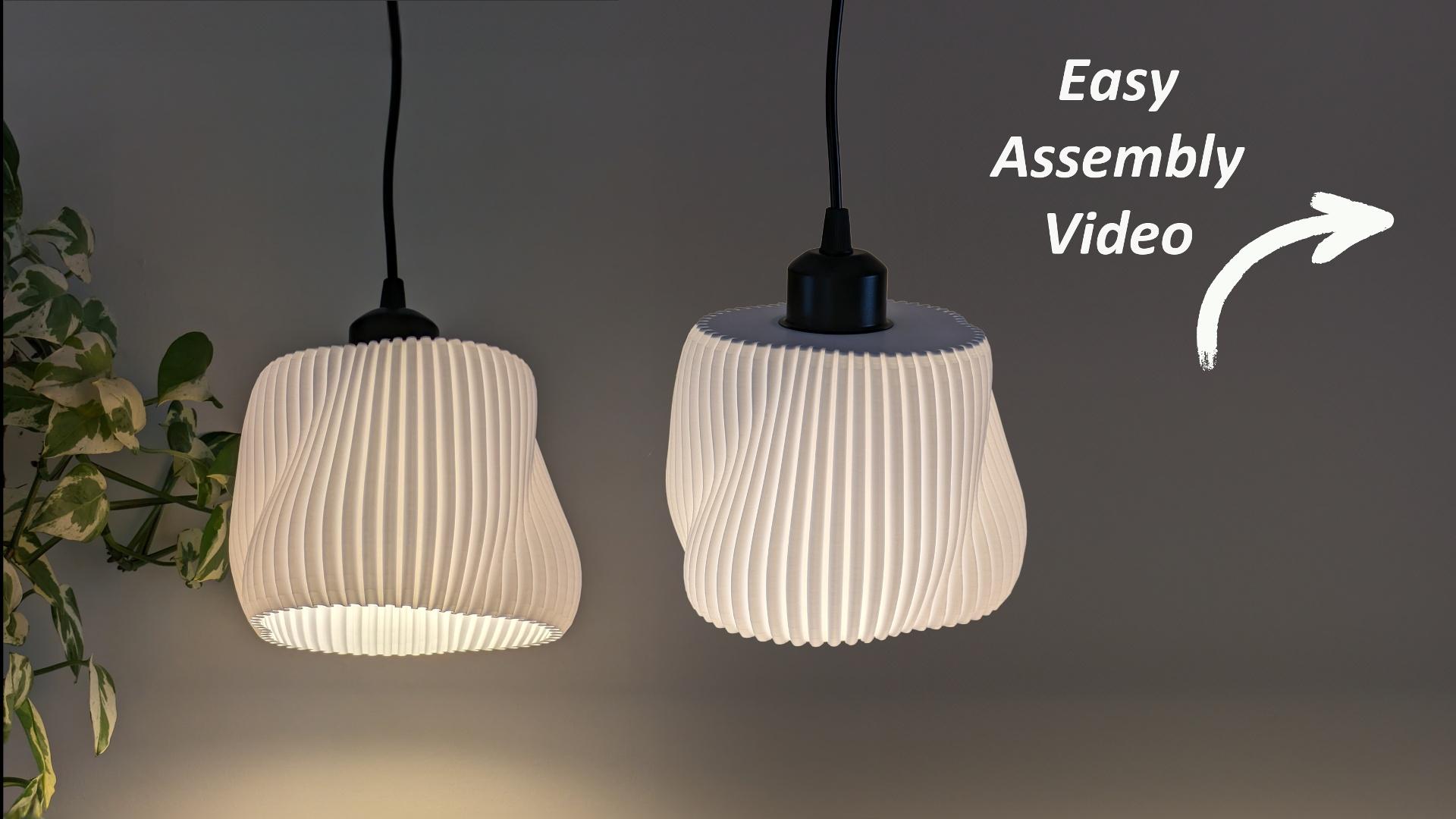 The Trysta - Vase Mode Pendant Light with Bambu 3MF 3d model