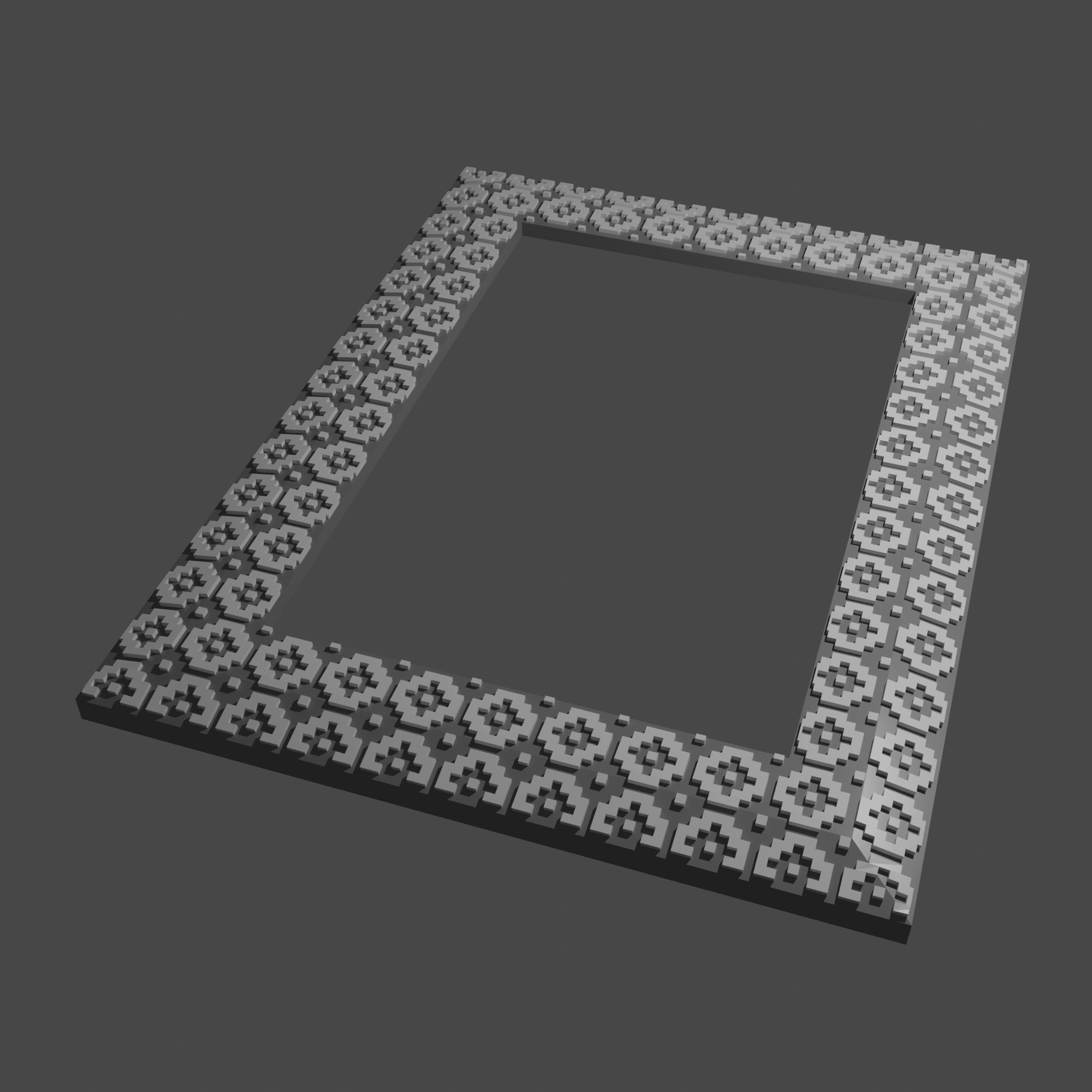 Pixel Flowers - Remix of 4x6 Picture Frame 2 3d model