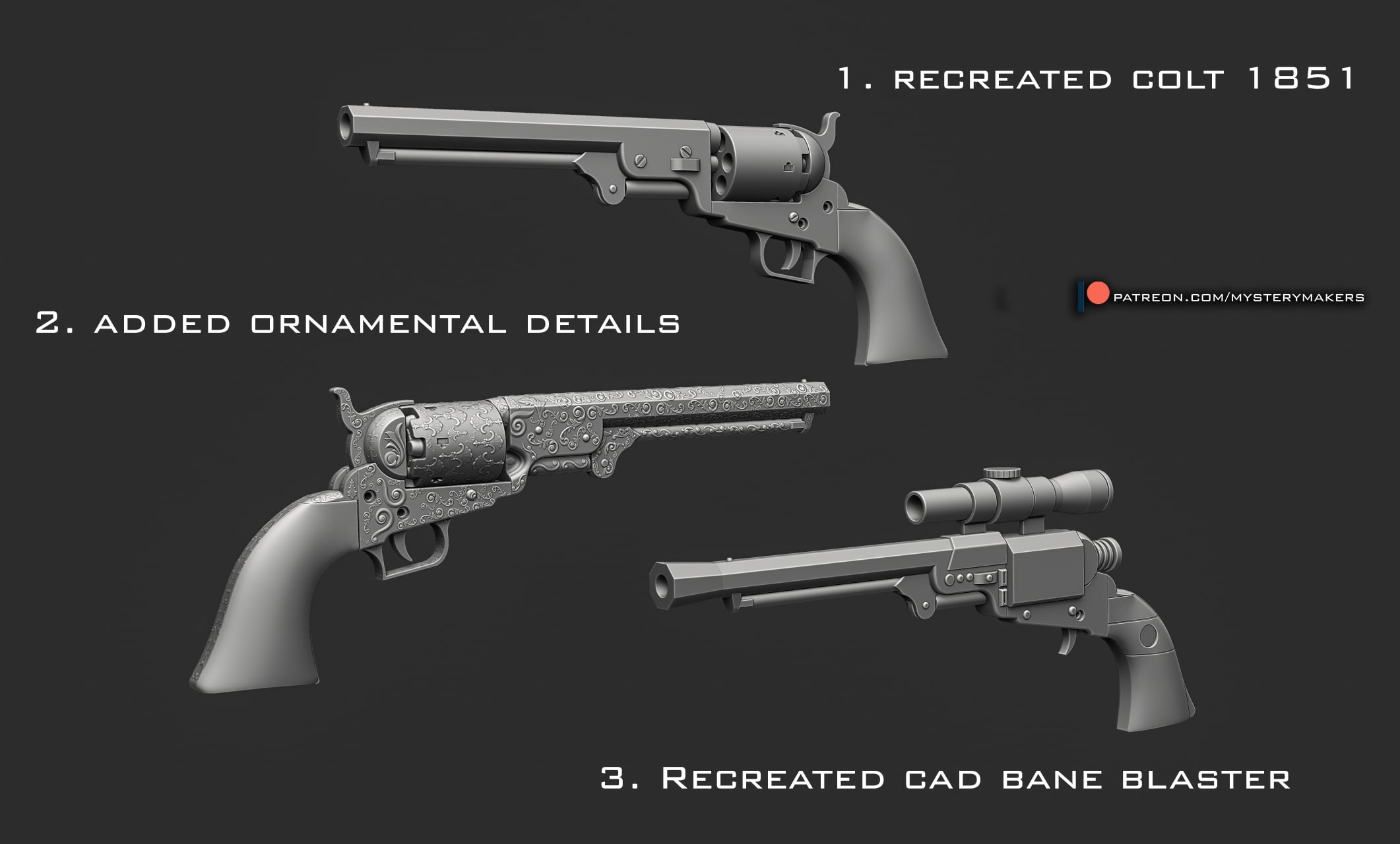 Colt 1851 3d model