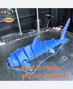 Flexi Tiger Shark (Print-in-place) 3d model
