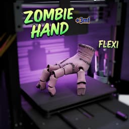 Flexi Zombie Hand Toy β Halloween Print-in-Place 3D-Printable Zombie Hand 3d model