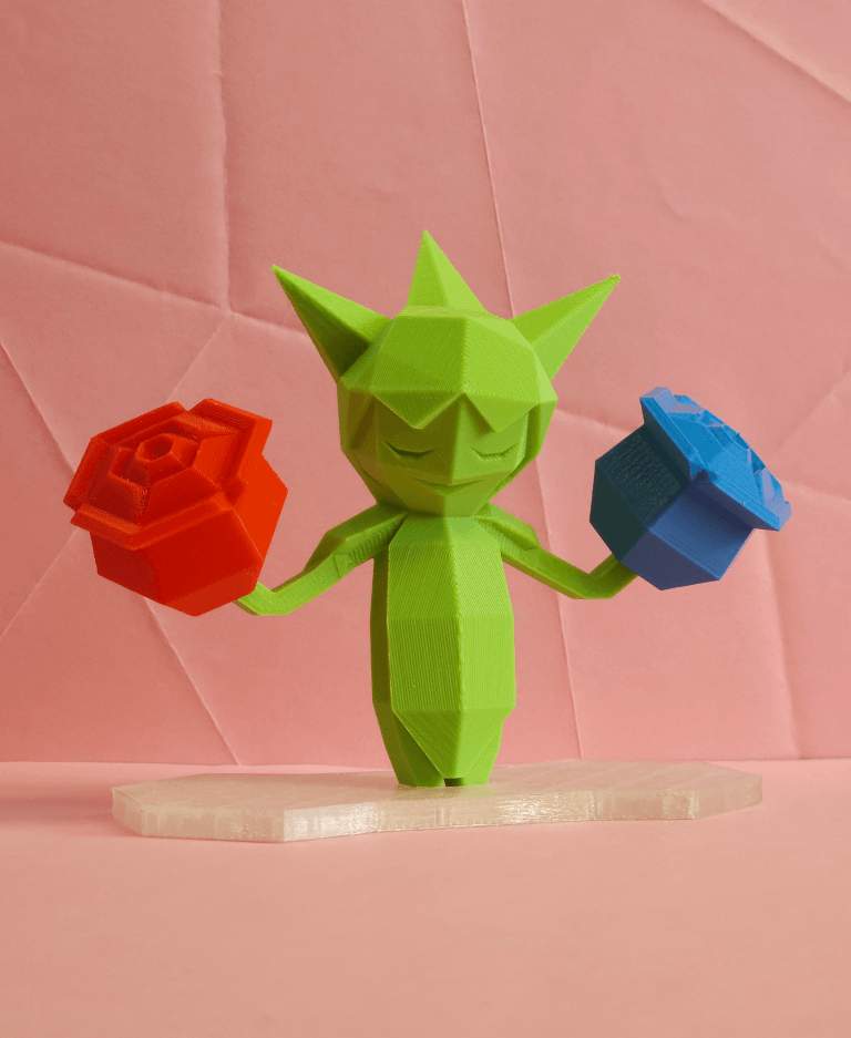 Roselia Low Poly Pokemon 3d model