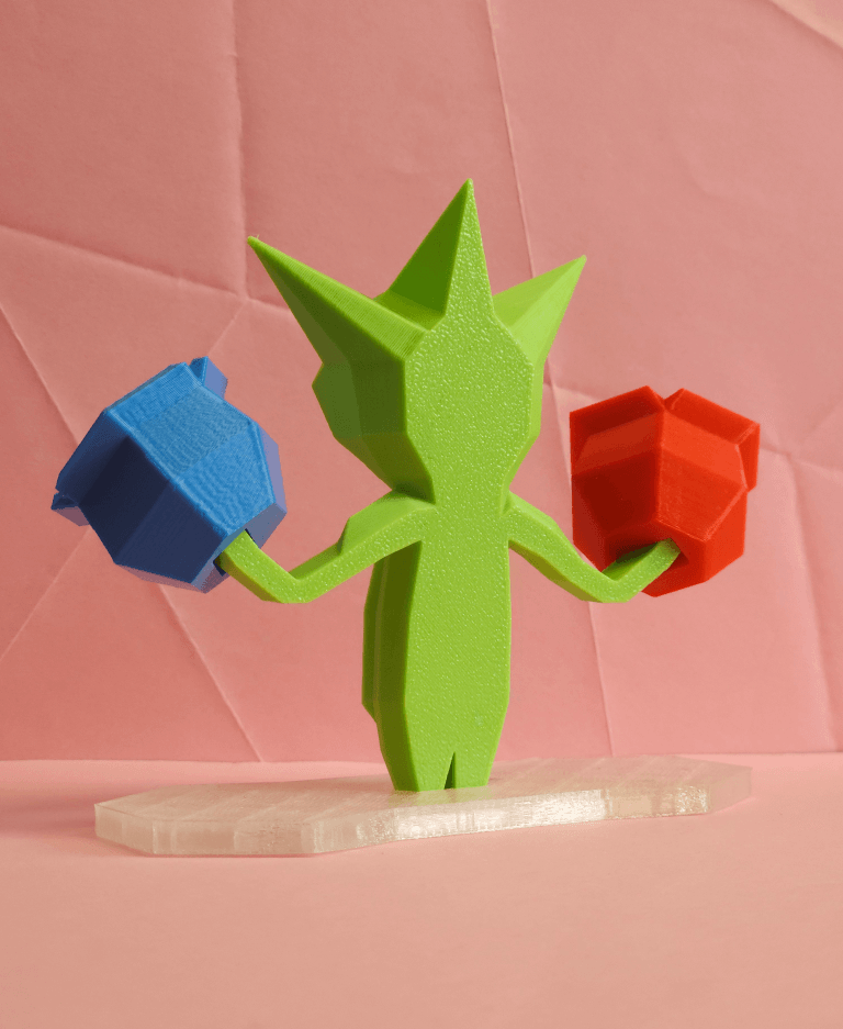 Roselia Low Poly Pokemon 3d model