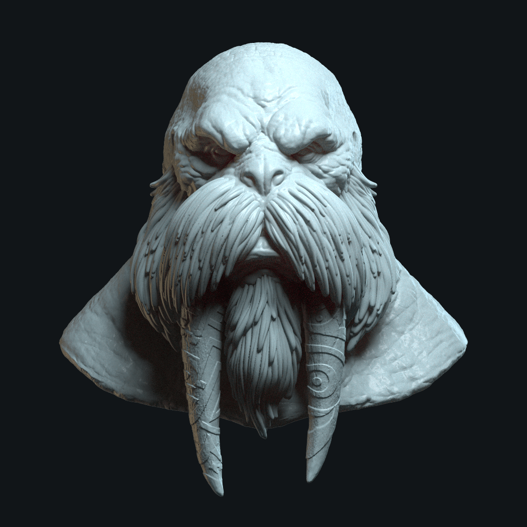 Morzeus v2 (actiong figure head) 3d model
