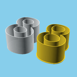 DIGIT EIGHT, nestable box (v1) 3d model