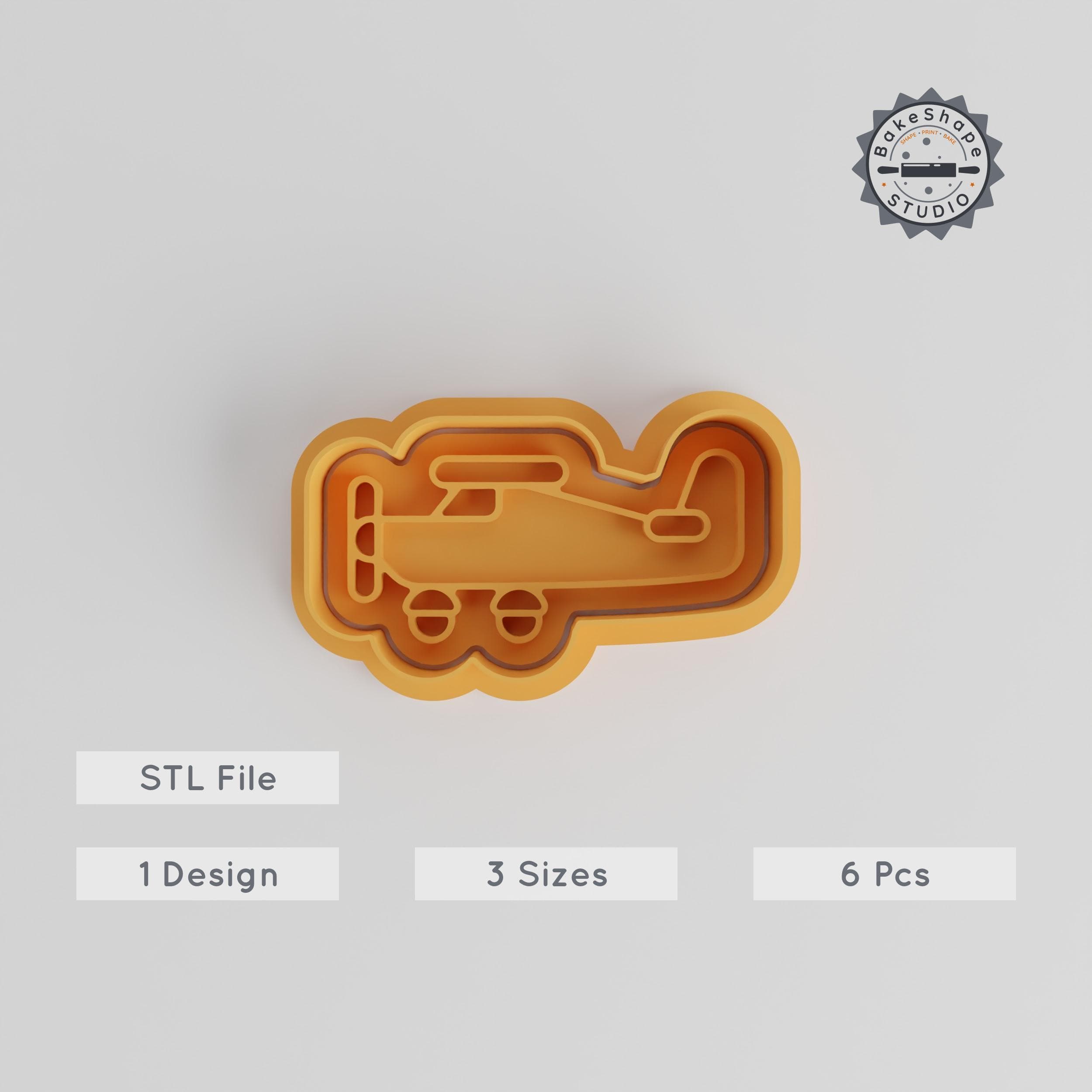 Single Engine Plane Cookie Cutter & Stamp Set, 6-Piece, S/M/L, Perfect for Cookies & Fondant, Aviation Bakeware PRODUCT_3265 3d model