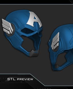 Captain America helmet 3d model