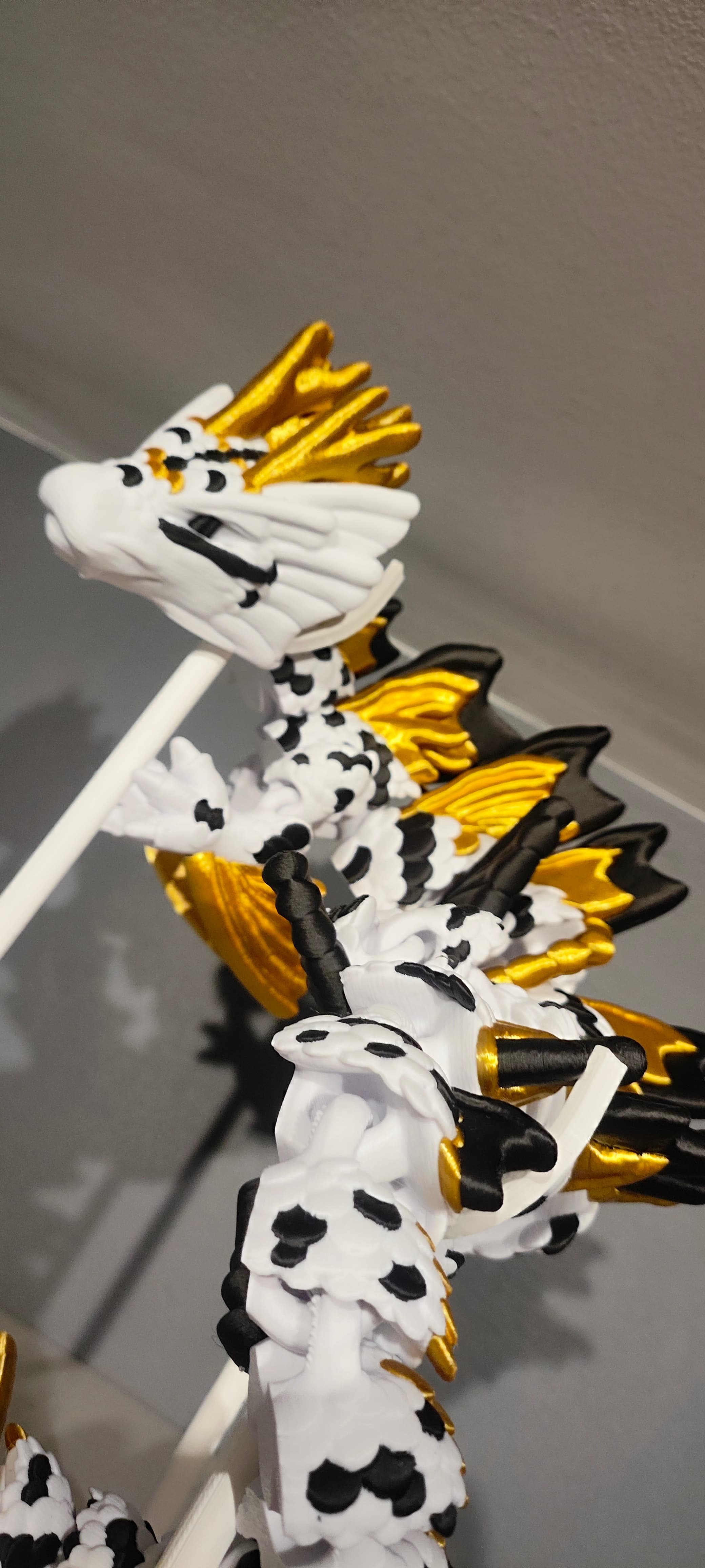 Im in love 😍 white, Black, gold and i made him bigger like all my dragons 😍