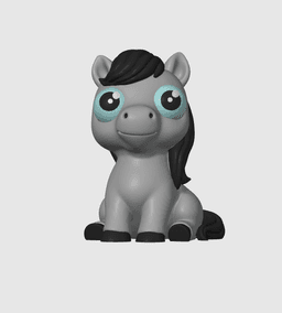 Peeperz Pony - 2 versions - Full Color - NO SUPPORTS! 3d model