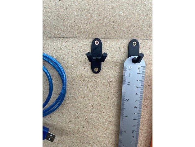 Simple wall mounted hooks 3d model