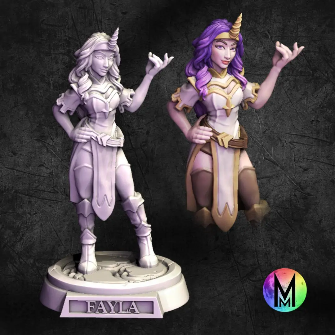 Female Warlock - Fayla pact of the Celestial Unicorn ( Unicorn themed celestial warlock ) 3d model