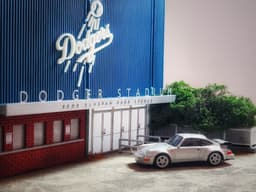 LA Dodger Stadium Diorama for Hot Wheels and 1:64 Diecast Cars & Figure 3d model