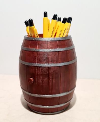 barrel pen/pencil holder #FunctionalArt 3d model