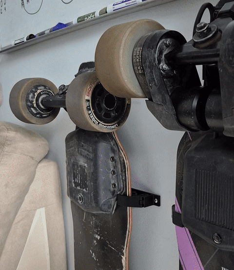 Longboard Holder and Wall Mount (Compliant mechanism) 3d model