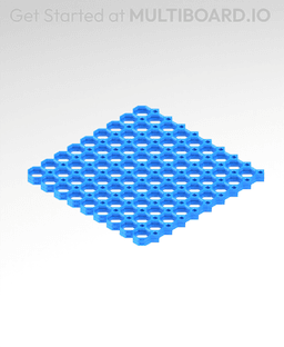 9x9 MU - Center Grid Interfitted - MultiBoard Octagon Plate - x2 Ironing Stack 3d model