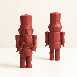 Nutcracker Figure Set | Low Poly 2 pcs Soldiers | Christmas Decor | Holiday Shelf Display 3d model