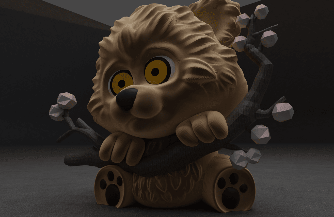 Mesh Mayhem Enchanting Garden Bear 3d model
