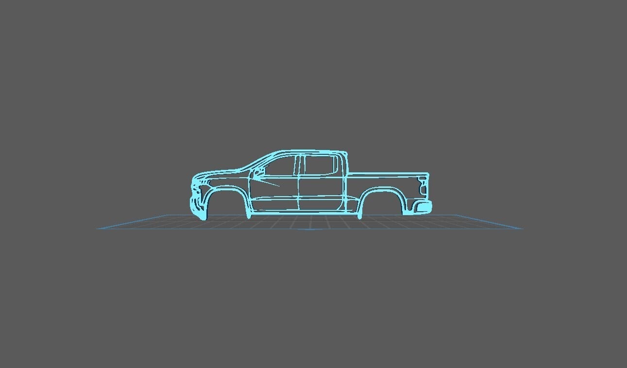 Chevrolet - Silverado 1500 2019 Wall Art 3d model