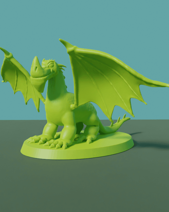 FOREVER HORN DRAGON - GRUMBLEGARD- RESCUE RIDERS - FAN ART - MINIATURE FOR TABLETOP GAMES 3d model