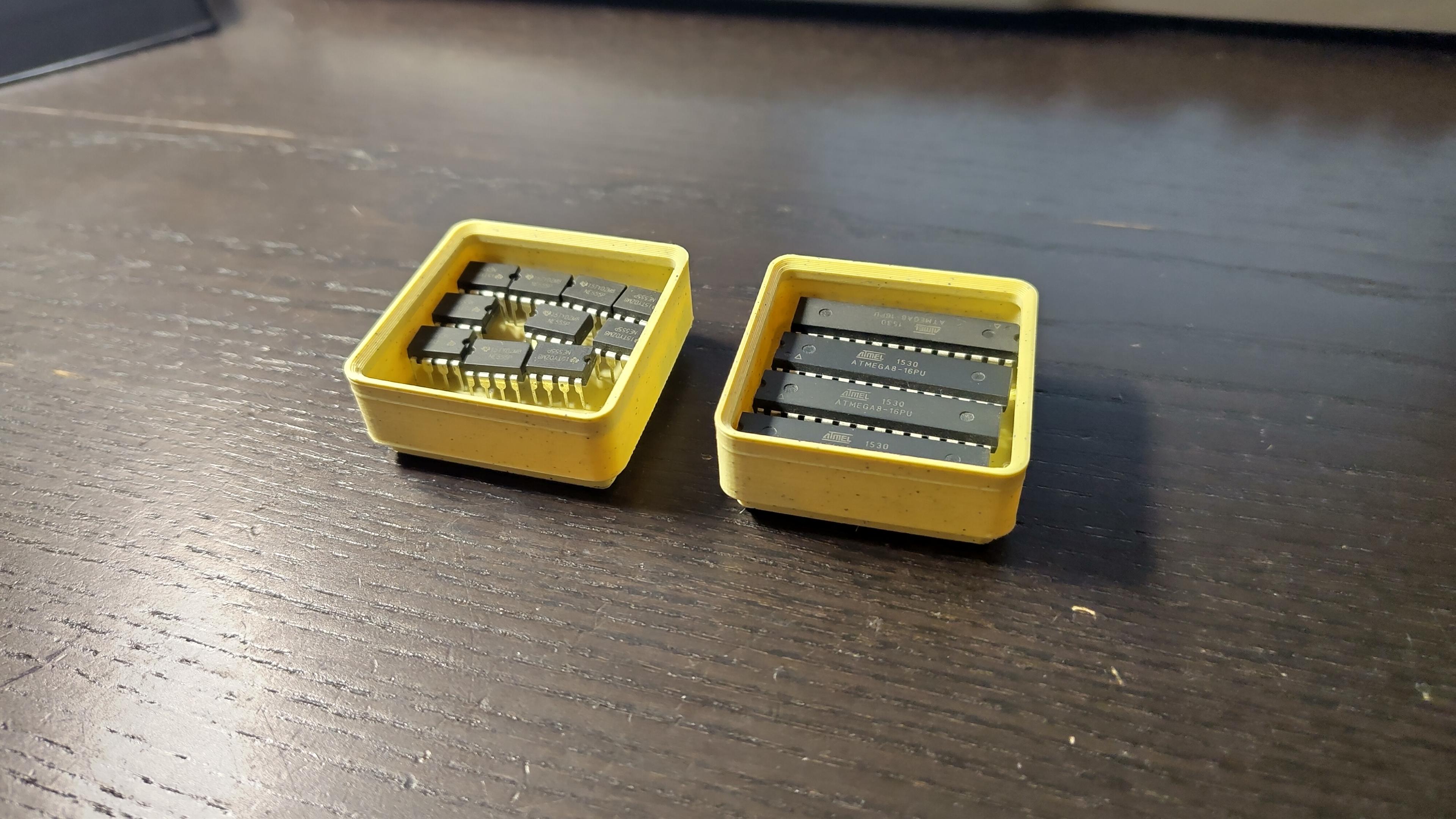 Gridfinity Dip IC Tray (1x1x2) 3d model