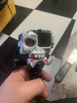 Gopro 7 Skull open case with jaw.STL 3d model