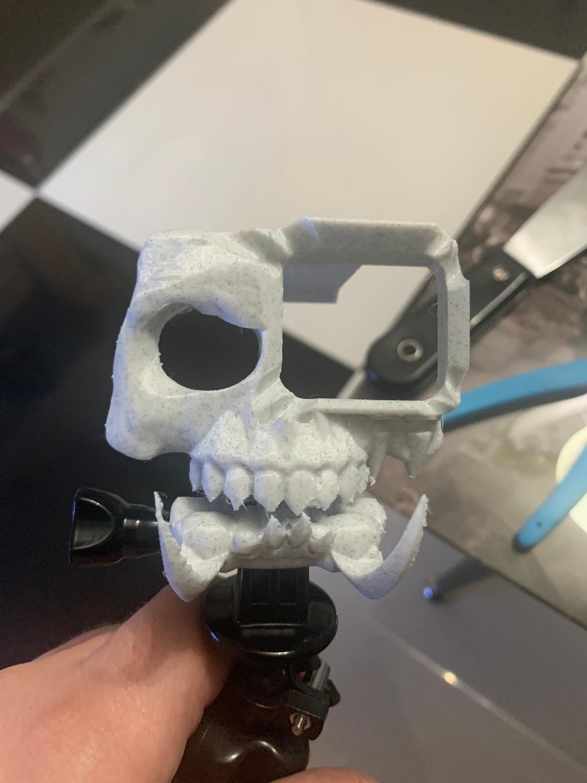 Gopro 7 Skull open case with jaw.STL 3d model
