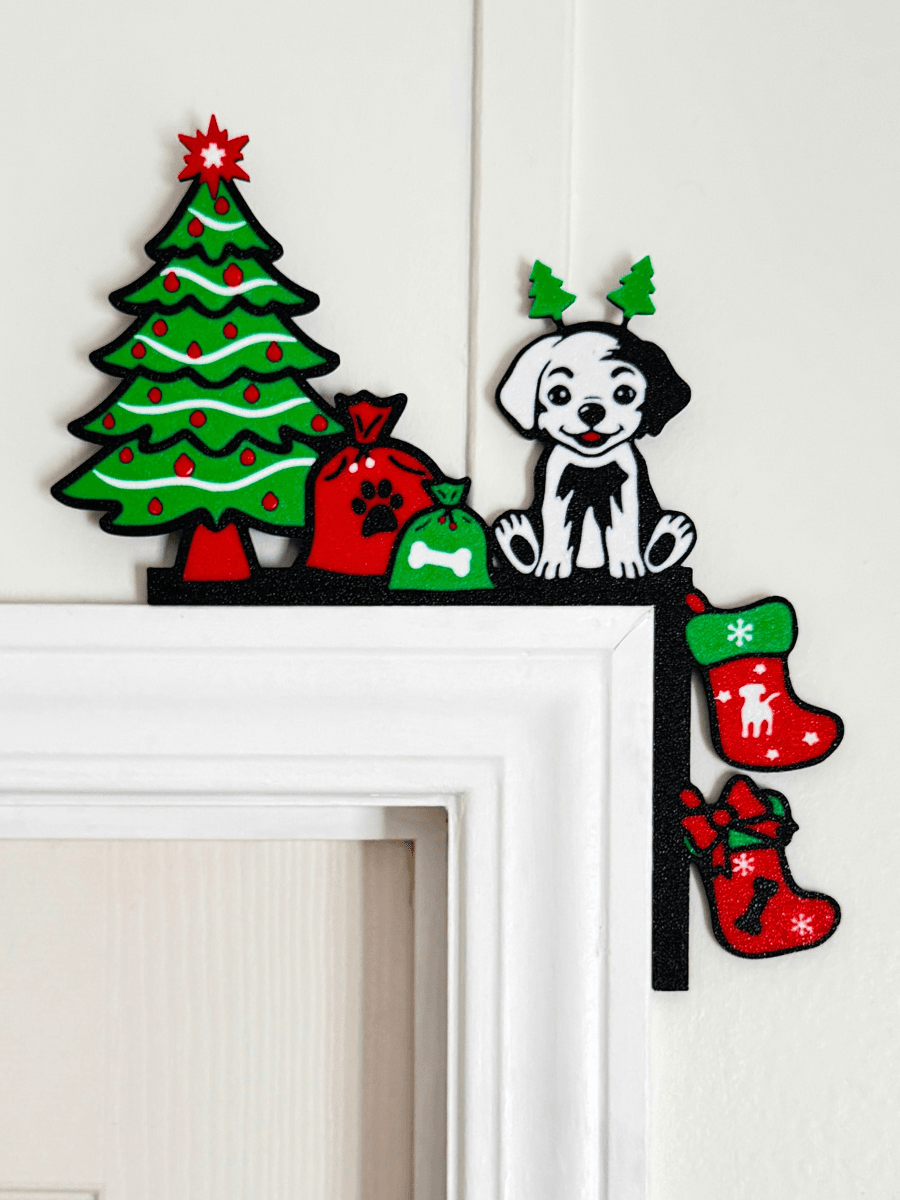Christmas Holiday Dog Lover Door Corner Decor Holiday Puppy Lover Christmas Home Decor 3d model
