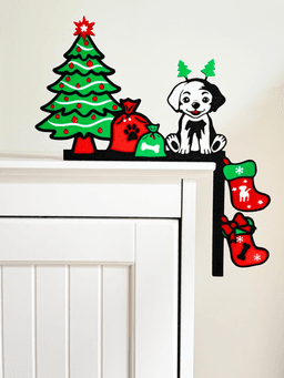 Christmas Holiday Dog Lover Door Corner Decor Holiday Puppy Lover Christmas Home Decor 3d model
