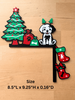 Christmas Holiday Dog Lover Door Corner Decor Holiday Puppy Lover Christmas Home Decor 3d model