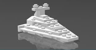 star destroyer Lego compatible  3d model